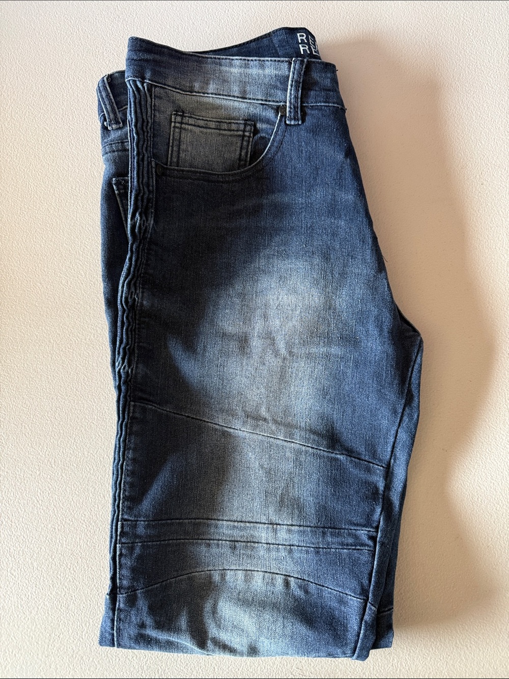 Refinery Republic Men's Dark Blue Washed Jeans Size 32/32